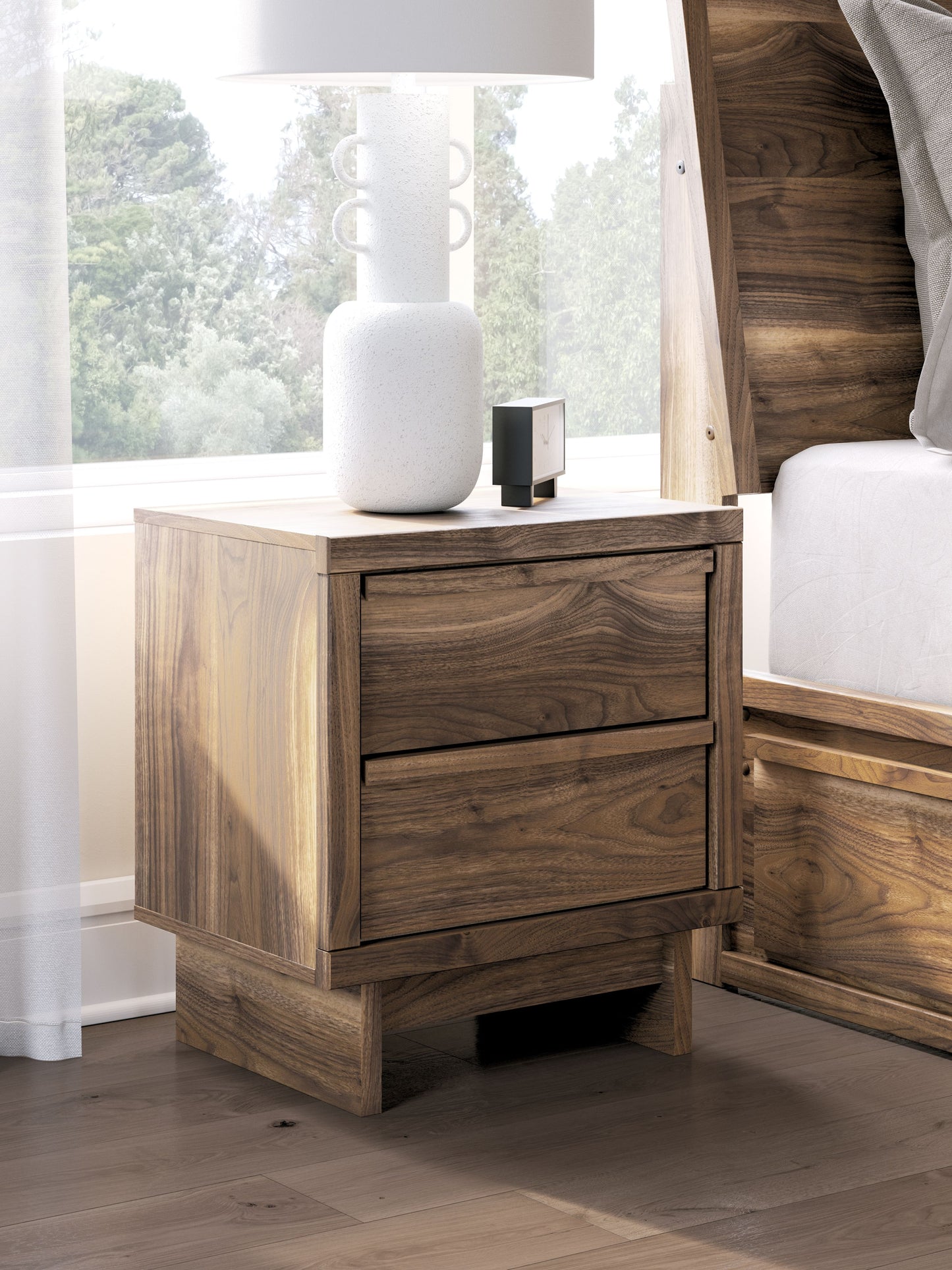 Zadilyn - Brown - Two Drawer Night Stand