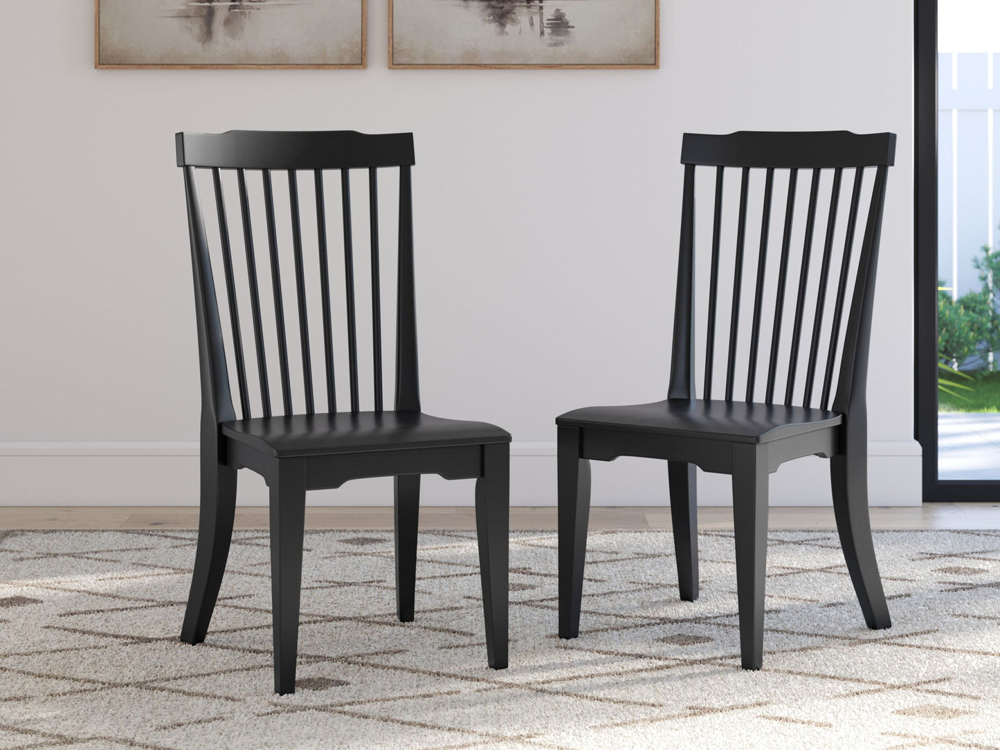 Plazaton - Black - Dining Room Side Chair (Set of 2)