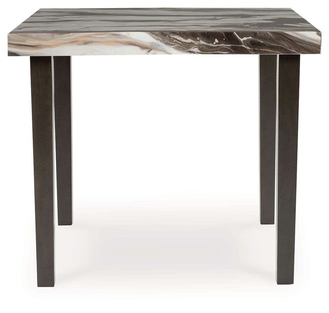 Jazmore - Dark Brown / Beige - Square Dining Room Counter Table