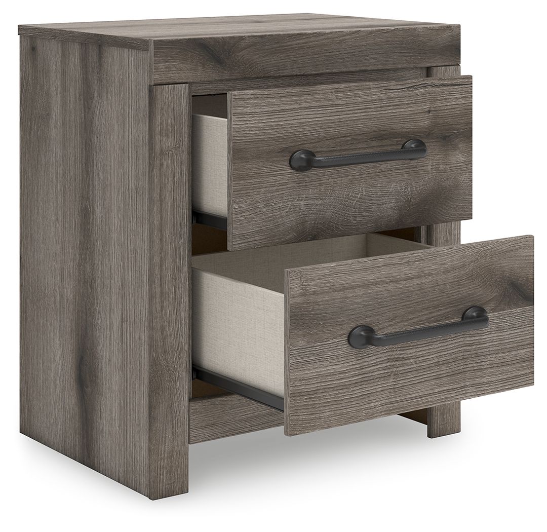 Urbanoore - Brown Gray - Two Drawer Night Stand