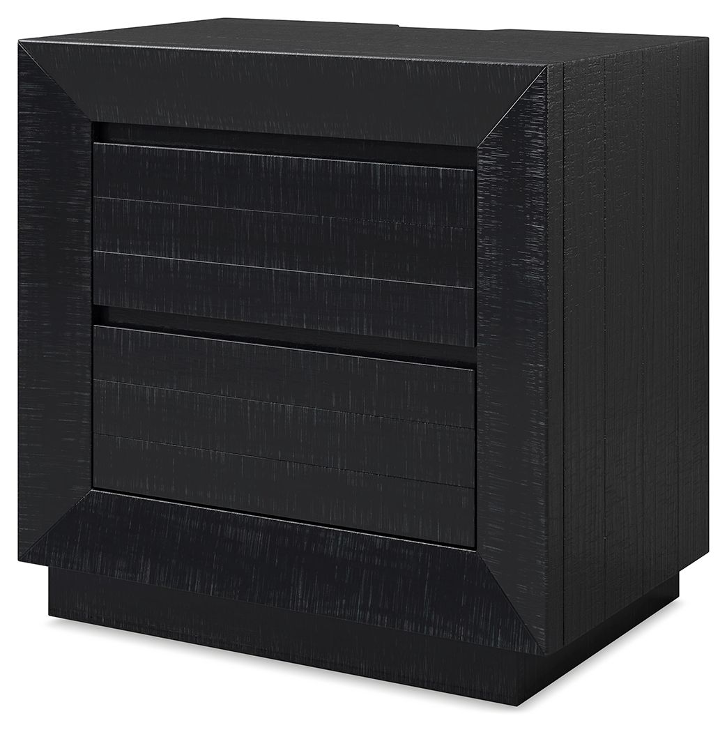 Londer - Black - Two Drawer Night Stand