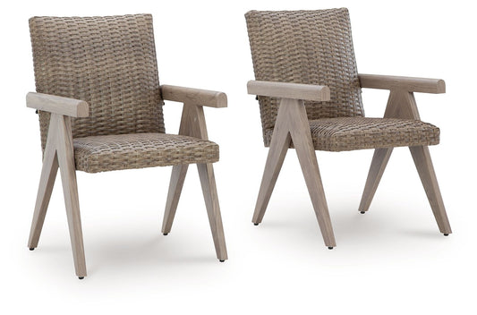 Carisbo - Beige - Arm Chair (Set of 2)