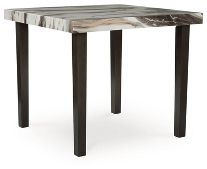 Jazmore - Dark Brown / Beige - Square Dining Room Counter Table
