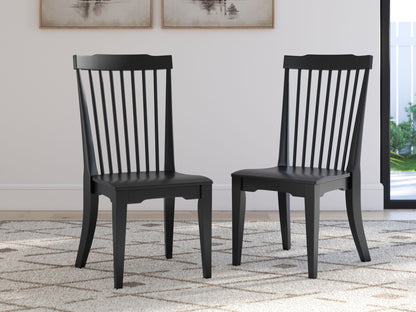 Plazaton - Black - Dining Room Side Chair (Set of 2)