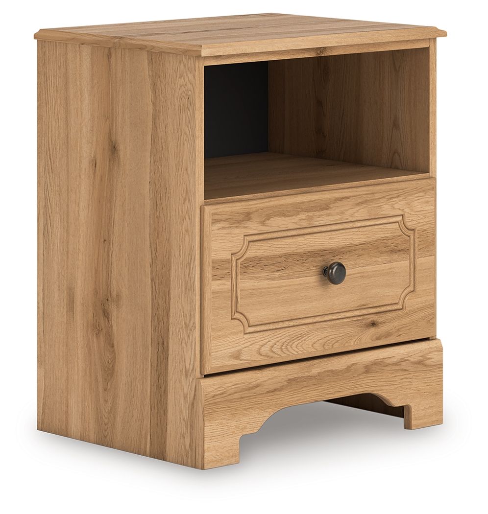 Galletyn - Warm Brown - One Drawer Night Stand