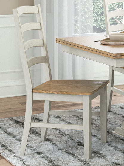 Westlinport - Antique White / Natural - Dining Room Side Chair (Set of 2)