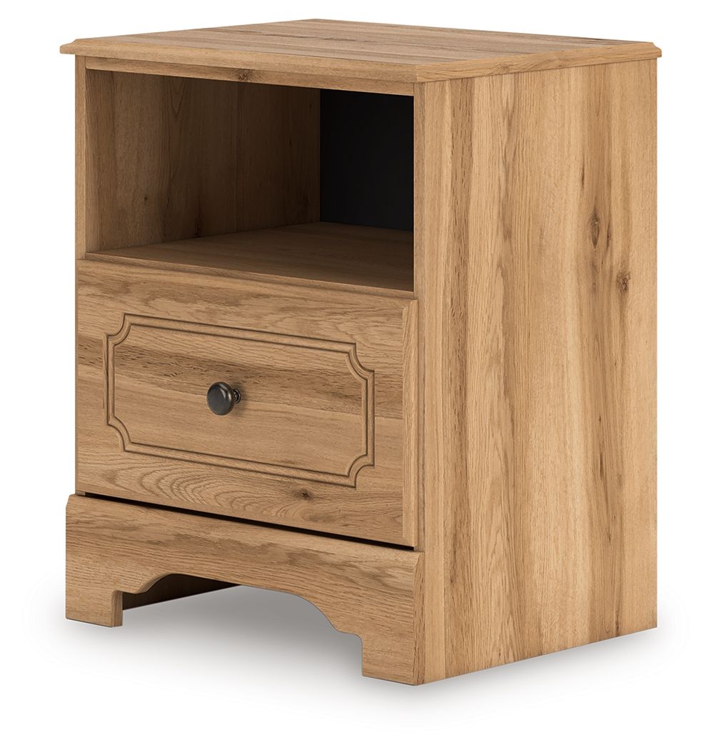 Galletyn - Warm Brown - One Drawer Night Stand