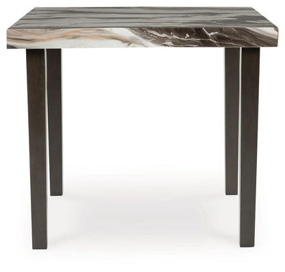 Jazmore - Dark Brown / Beige - Square Dining Room Counter Table