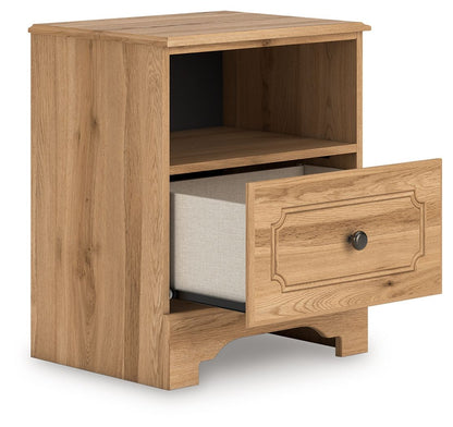 Galletyn - Warm Brown - One Drawer Night Stand