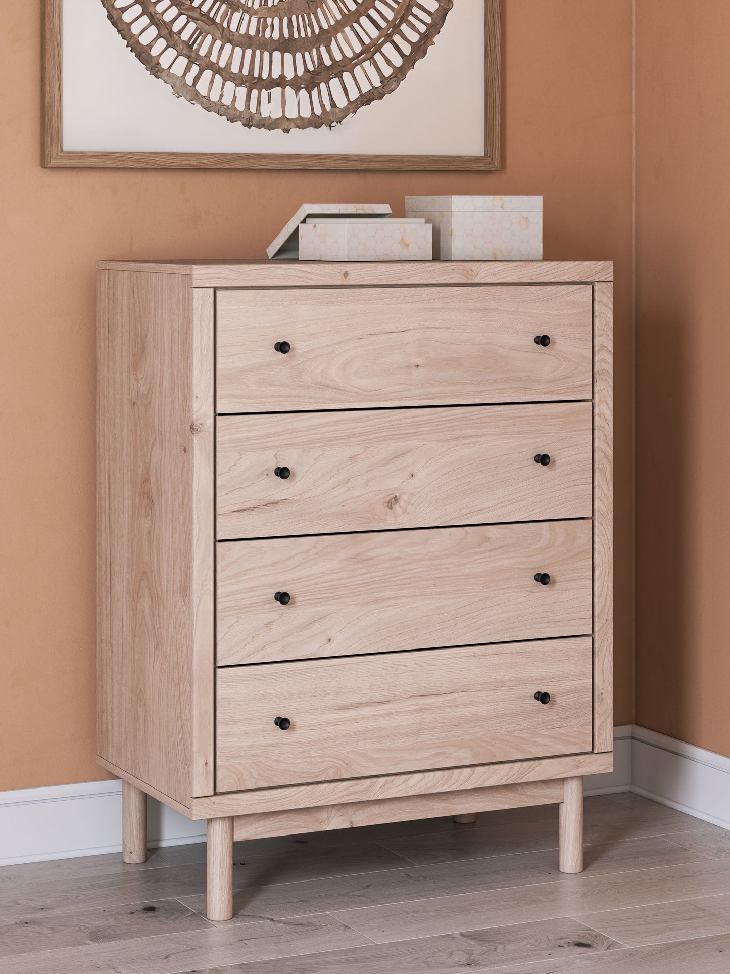 Shapella - Tan - Four Drawer Chest